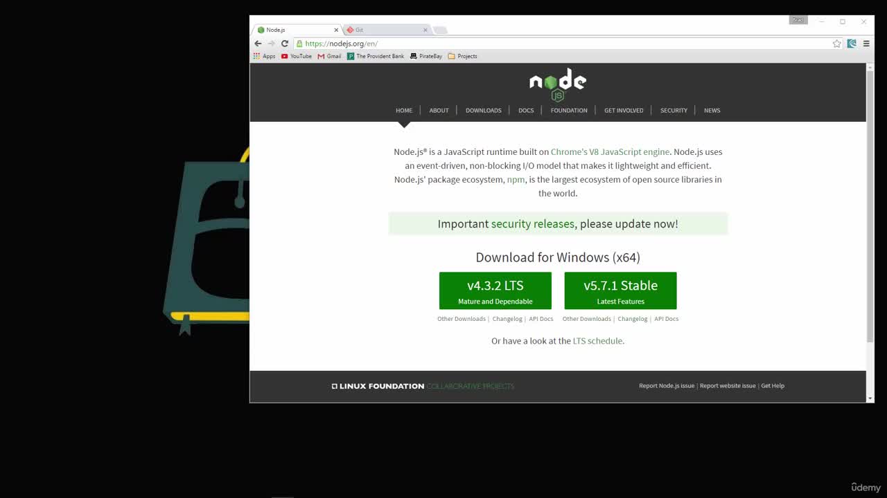 Installing Node,js
