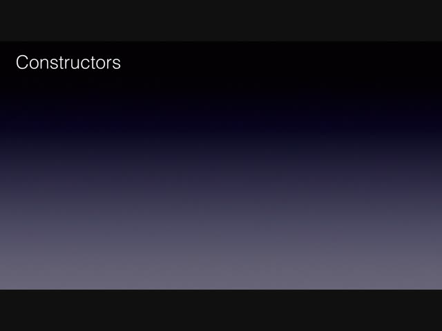 Constructors