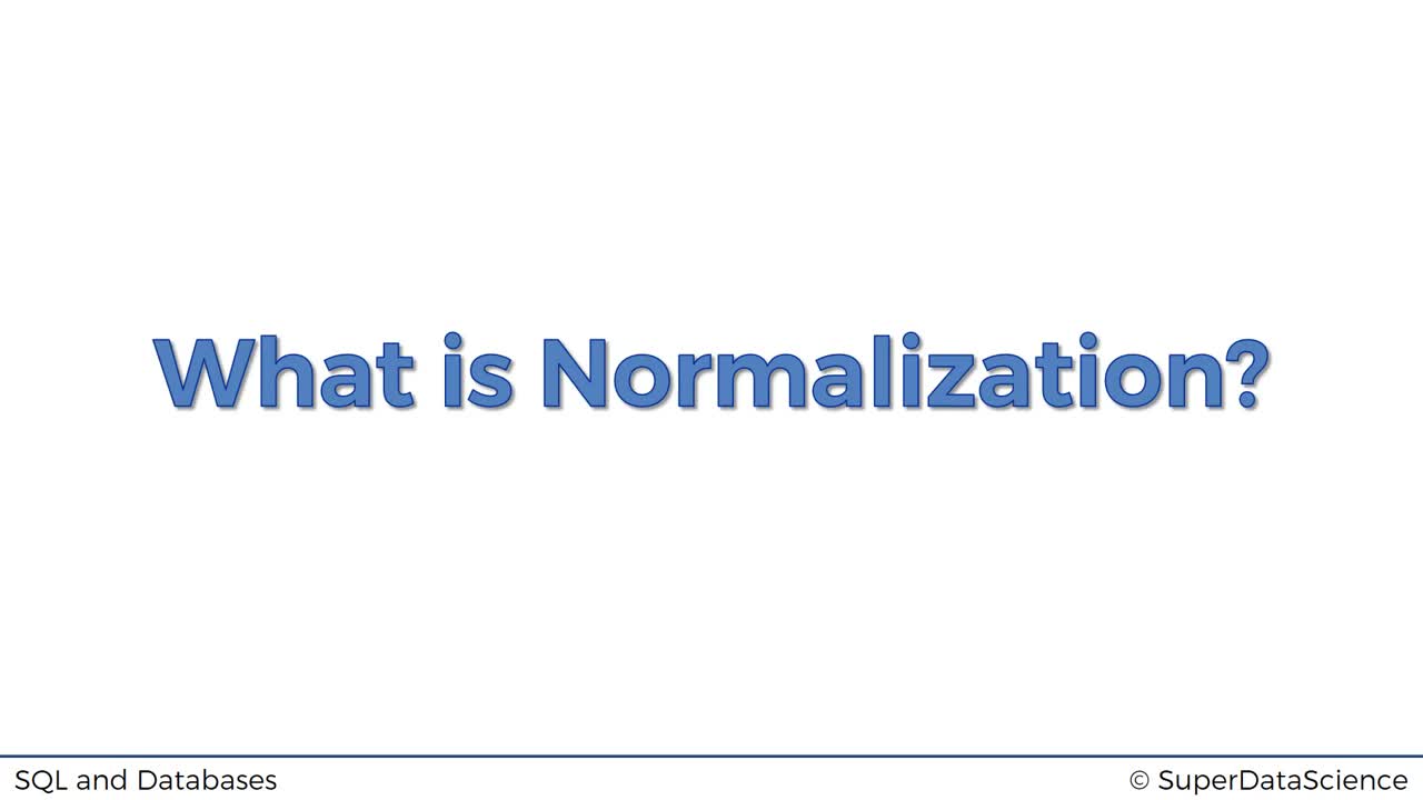 MS SQL Server: What is Database Normalization?