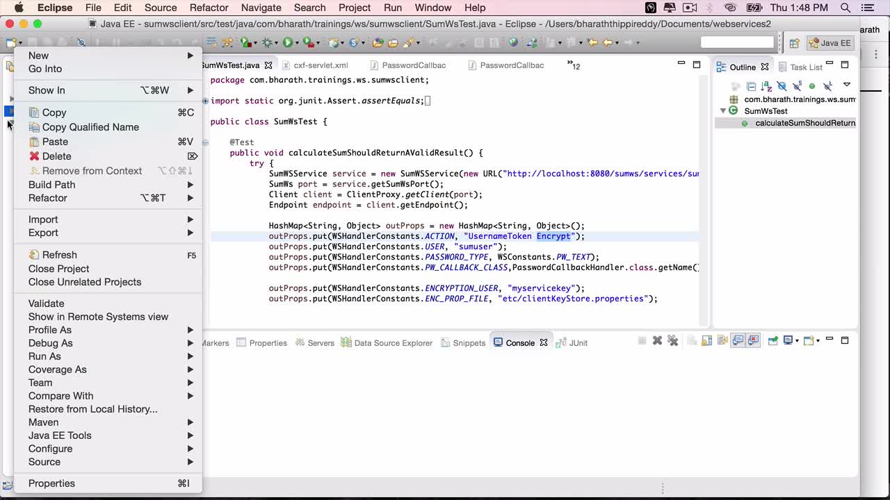 Test encryption and decryption