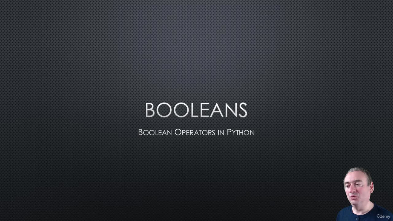 Booleans: Boolean Operators - Lecture