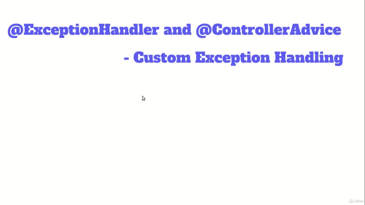 Exception Handing via @ExceptionHandler and @ControllerAdvice